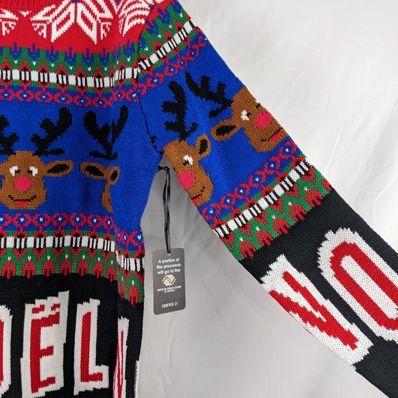 NWT, FOREVER 21 UGLY CHRISTMAS SWEATER, SIZE S - Picture 6 of 8